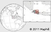 Blank Location Map of Kab. Subang, highlighted country, highlighted parent region