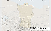 Shaded Relief Map of Kab. Subang, lighten
