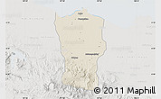 Shaded Relief Map of Kab. Subang, lighten, semi-desaturated