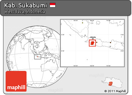 Blank Location Map of Kab. Sukabumi