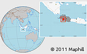Gray Location Map of Kab. Sukabumi, highlighted country, highlighted parent region