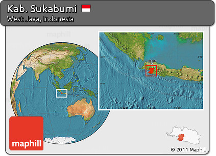 Satellite Location Map of Kab. Sukabumi