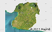 Satellite Map of Kab. Sukabumi, single color outside