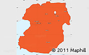 Political Simple Map of Kab. Sukabumi, single color outside
