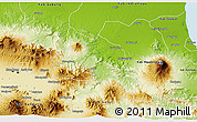 Physical 3D Map of Kab. Sumedang