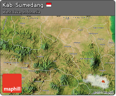 Satellite Map of Kab. Sumedang