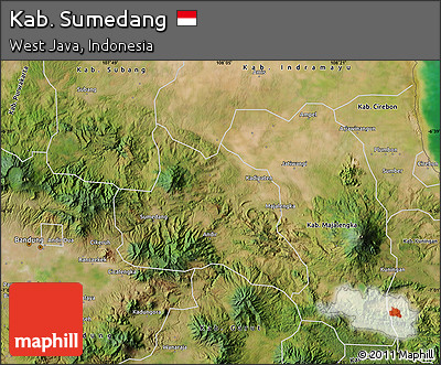 Satellite Map of Kab. Sumedang