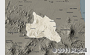 Shaded Relief Map of Kab. Sumedang, darken