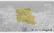 Satellite 3D Map of Kab. Tangerang, lighten, desaturated