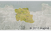 Satellite 3D Map of Kab. Tangerang, lighten, semi-desaturated