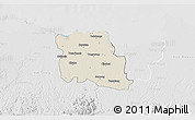 Shaded Relief 3D Map of Kab. Tangerang, lighten, desaturated