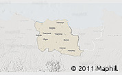 Shaded Relief 3D Map of Kab. Tangerang, lighten, semi-desaturated