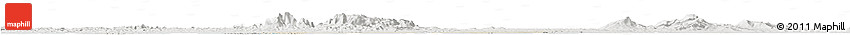 Shaded Relief Horizon Map of Kab. Tangerang, lighten, semi-desaturated