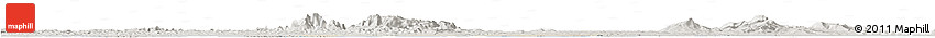 Shaded Relief Horizon Map of Kab. Tangerang, semi-desaturated