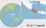 Savanna Style Location Map of Kab. Tangerang, highlighted country, highlighted parent region