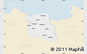Classic Style Map of Kab. Tangerang, single color outside