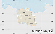 Shaded Relief Map of Kab. Tangerang, single color outside
