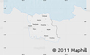 Silver Style Map of Kab. Tangerang, single color outside