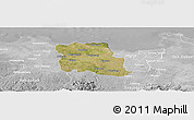 Satellite Panoramic Map of Kab. Tangerang, lighten, desaturated