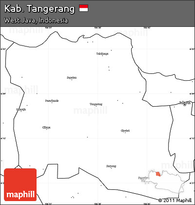 Blank Simple Map of Kab. Tangerang