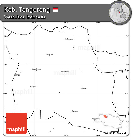 Blank Simple Map of Kab. Tangerang