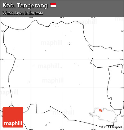 Blank Simple Map of Kab. Tangerang, no labels