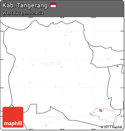 Blank Simple Map of Kab. Tangerang, no labels