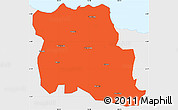Political Simple Map of Kab. Tangerang, single color outside