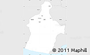 Silver Style Simple Map of Kab. Tasikmalaya