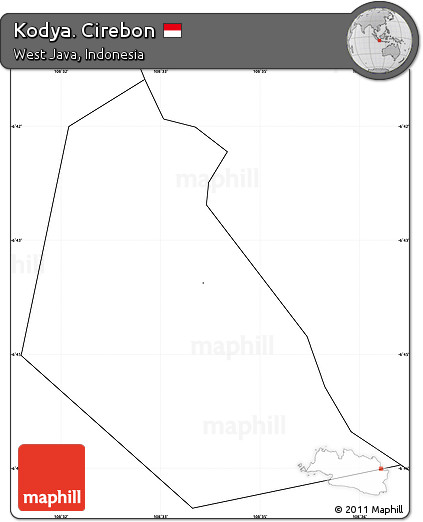 Blank Simple Map of Kodya. Cirebon, no labels