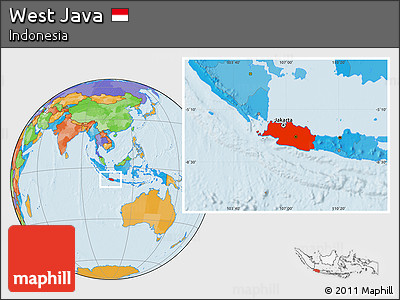 Political Location Map of West Java