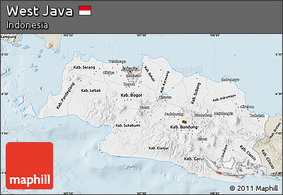 Classic Style Map of West Java