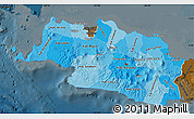 Political Shades Map of West Java, darken