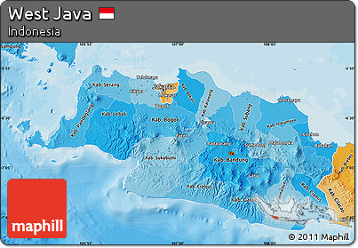 Political Shades Map of West Java