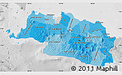 Political Shades Map of West Java, lighten, desaturated