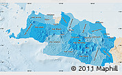 Political Shades Map of West Java, lighten