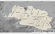 Shaded Relief Map of West Java, darken, desaturated