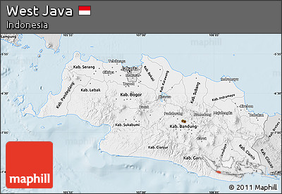 Silver Style Map of West Java