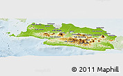 Physical Panoramic Map of West Java, lighten