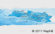 Political Shades Panoramic Map of West Java, single color outside