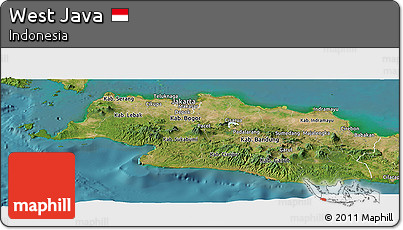 Satellite Panoramic Map of West Java