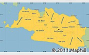 Savanna Style Simple Map of West Java, single color outside