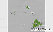 Satellite 3D Map of Kab. Sambas, lighten, desaturated