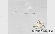 Shaded Relief 3D Map of Kab. Sambas, desaturated