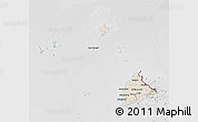 Shaded Relief 3D Map of Kab. Sambas, lighten, desaturated