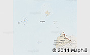 Shaded Relief 3D Map of Kab. Sambas, lighten