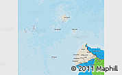 Shaded Relief 3D Map of Kab. Sambas, political outside