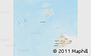 Shaded Relief 3D Map of Kab. Sambas, single color outside