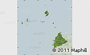Satellite Map of Kab. Sambas, lighten
