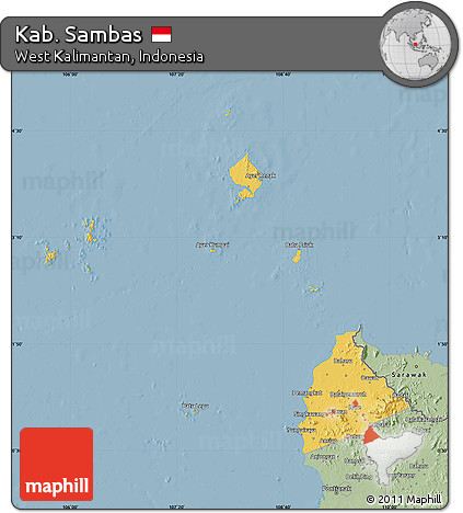 Savanna Style Map of Kab. Sambas